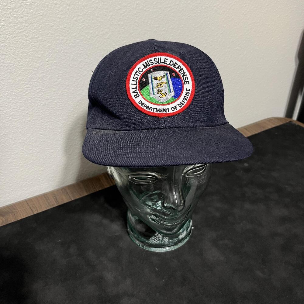 Ballistic Missile Defense Vintage USMC DOD Hat Army Snap Back Blue FAMI Sports